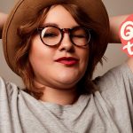 Woman wearing glasses